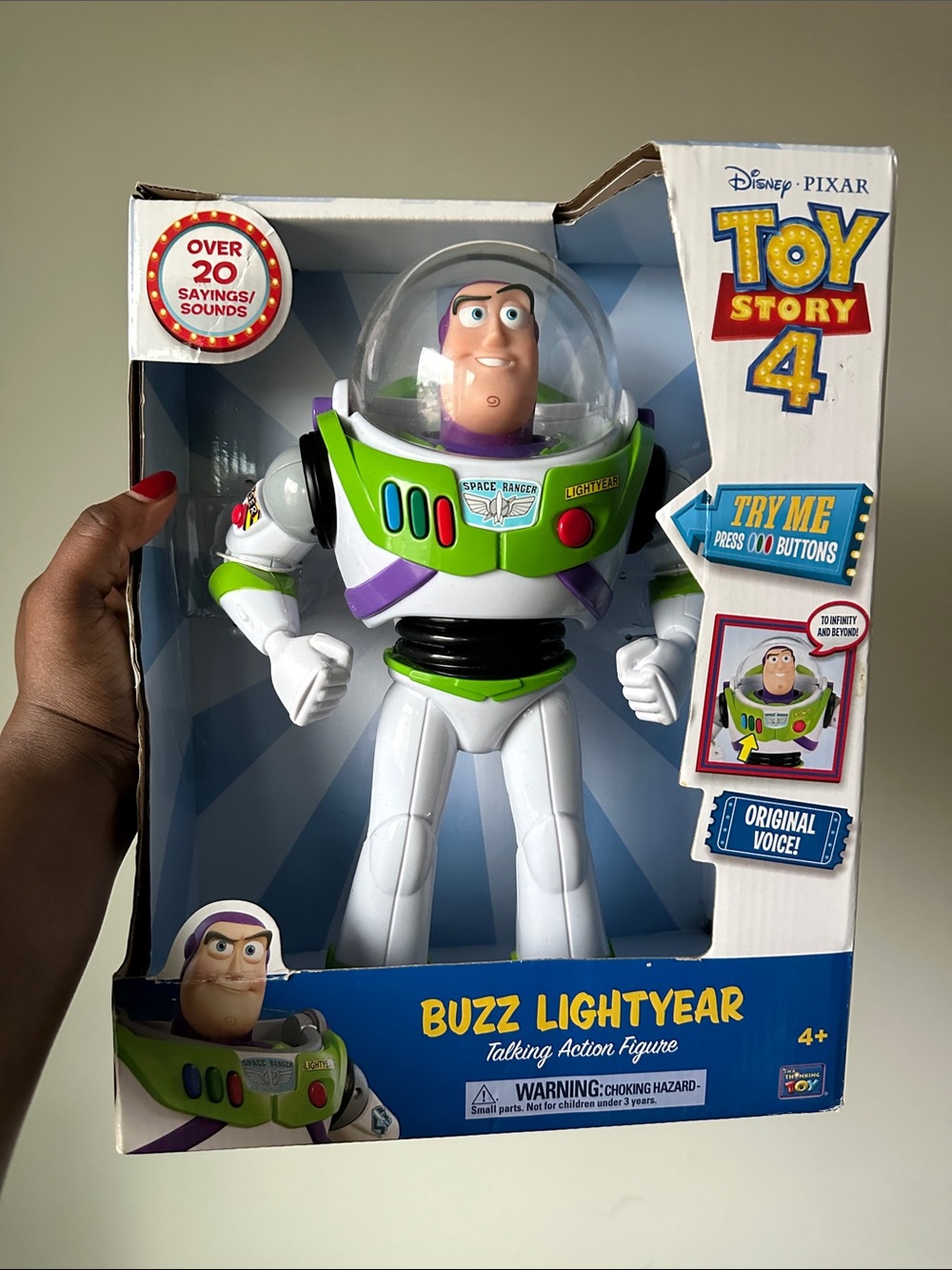 Toy Story 4 Buzz Lightyear Talking Action Figure – White, Green & Purple 12 inch
